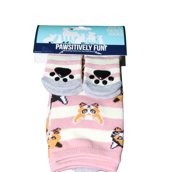 Pawsitively Fun‎ Pet & Owner Matching Socks - Picture 1 of 4